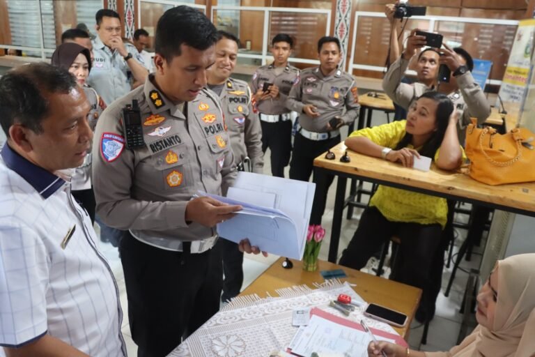 Periksa Sistem Manajemen, Polres Pematang Siantar Terima Kunker Tim Supervisi Tim Pembina Samsat Provsu