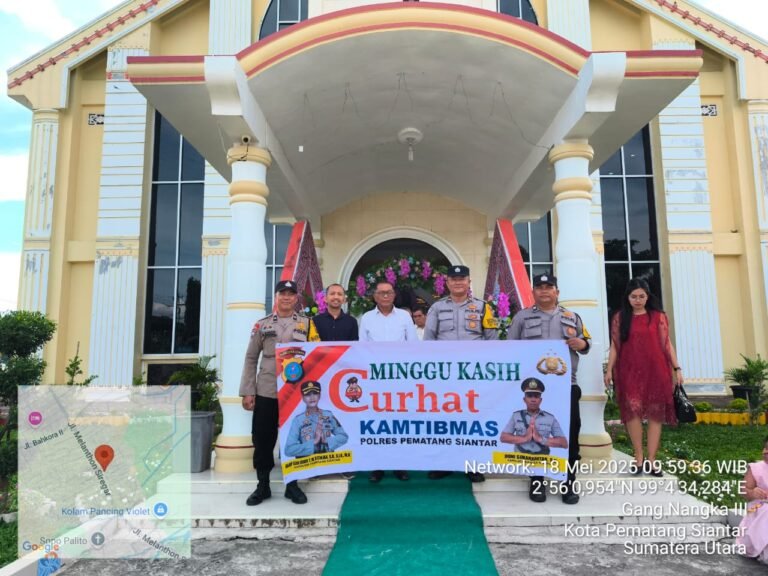 Melalui Minggu Kasih Curhat Kamtibmas, Polsek Siantar Marihat Berikan Himbauan Dan Sosialisasi Call Center 110