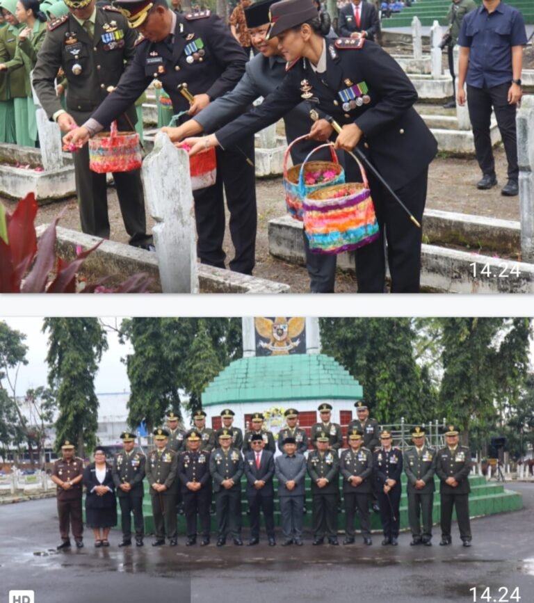 Kapolres Pematang Siantar Tabur Bunga di TMP Sambut HUT TNI ke 80 Tahun 2025