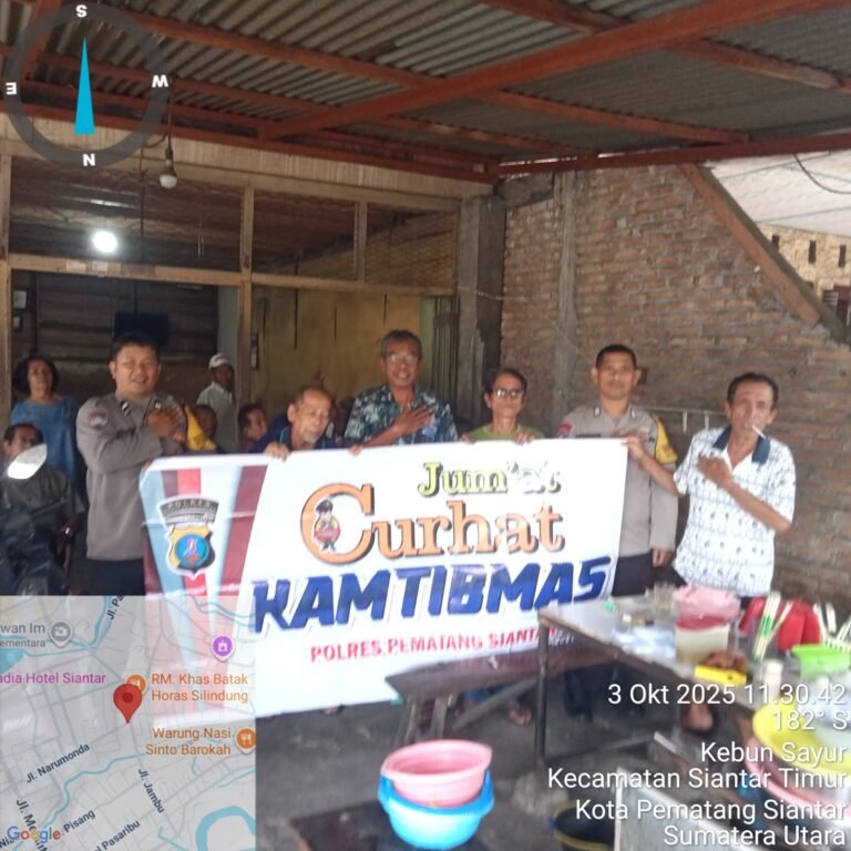 Polsek Siantar Timur Gelar Jumat Curhat Kamtibmas kepada Masyarakat Jalan Narumonda Bawah
