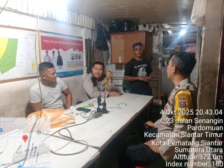 Saling di Poskamling, Polsek Siantar Timur Berpesan Agar Petugas Jaga Ronda
