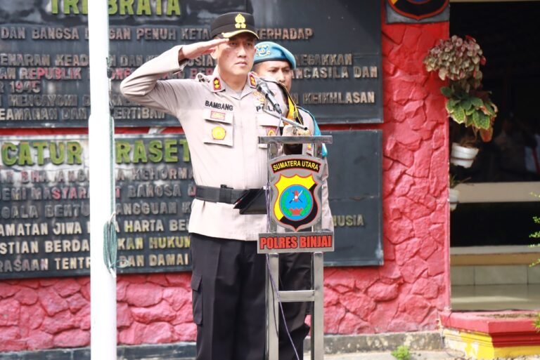Kapolres Binjai Pimpin Serah Terima Jabatan Waka Polres, Kabag Log Dan Kasat Narkoba