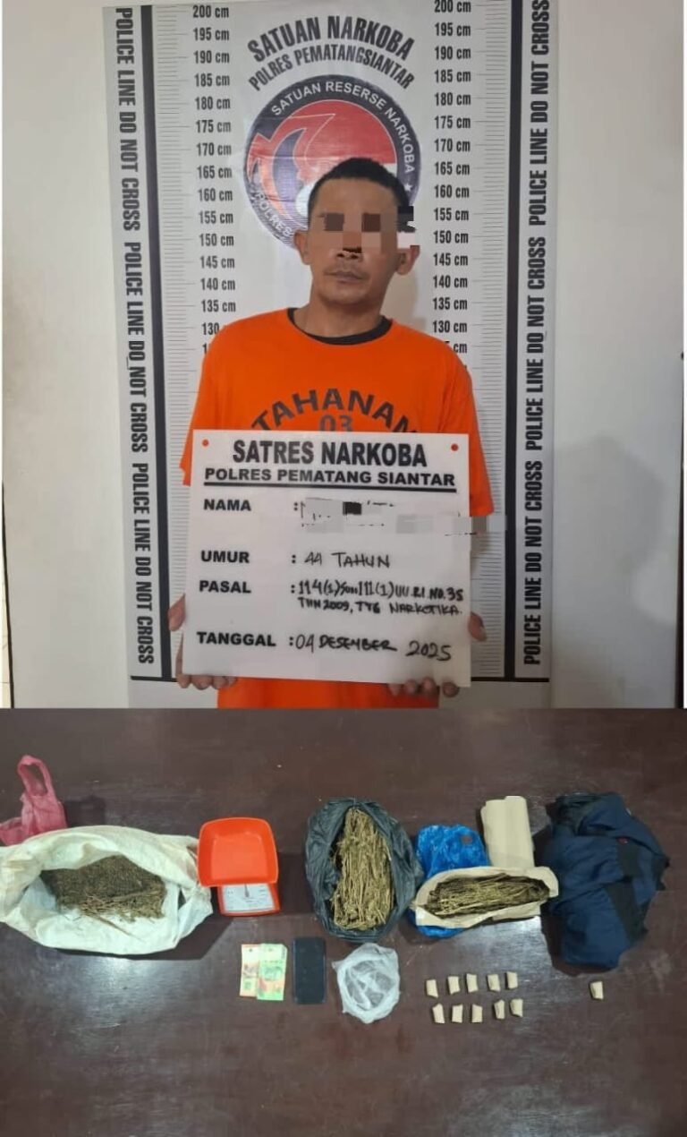 Pemilik Ganja 1,13 Kg Tidak Berkutik Saat Diamankan Sat Res Narkoba Polres Pematang Siantar