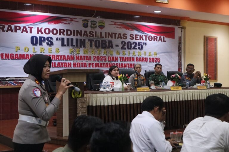 Kapolres Pematang Siantar Pimpin Rakor Lintas Sektoral Ops Lilin Toba Tahun 2025