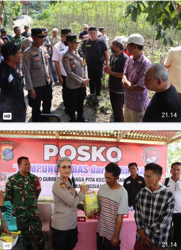 Kapolres Pematang Siantar Resmikan Posko Kampung Bebas Dari Narkoba di Gang Pulo Kumba
