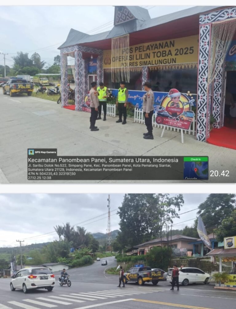 Kasat Samapta Polres Simalungun Cek Langsung 5 Pos Lilin Toba 2025, Situasi Aman Lalu Lintas Lancar