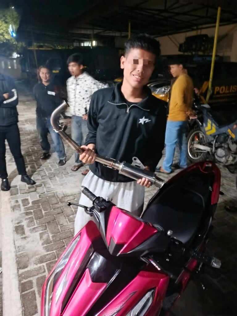 Patroli Hingg Subuh, Timsus Dayok Mirah Polres Pematang Siantar Amankan 6 Sepeda Motor Knalpot Brong