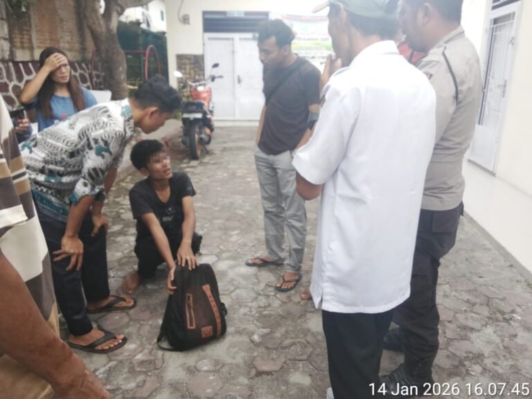 Polsek Siantar Barat Amankan Terduga Pelaku Pencurian Meteran Air di Gang Surga