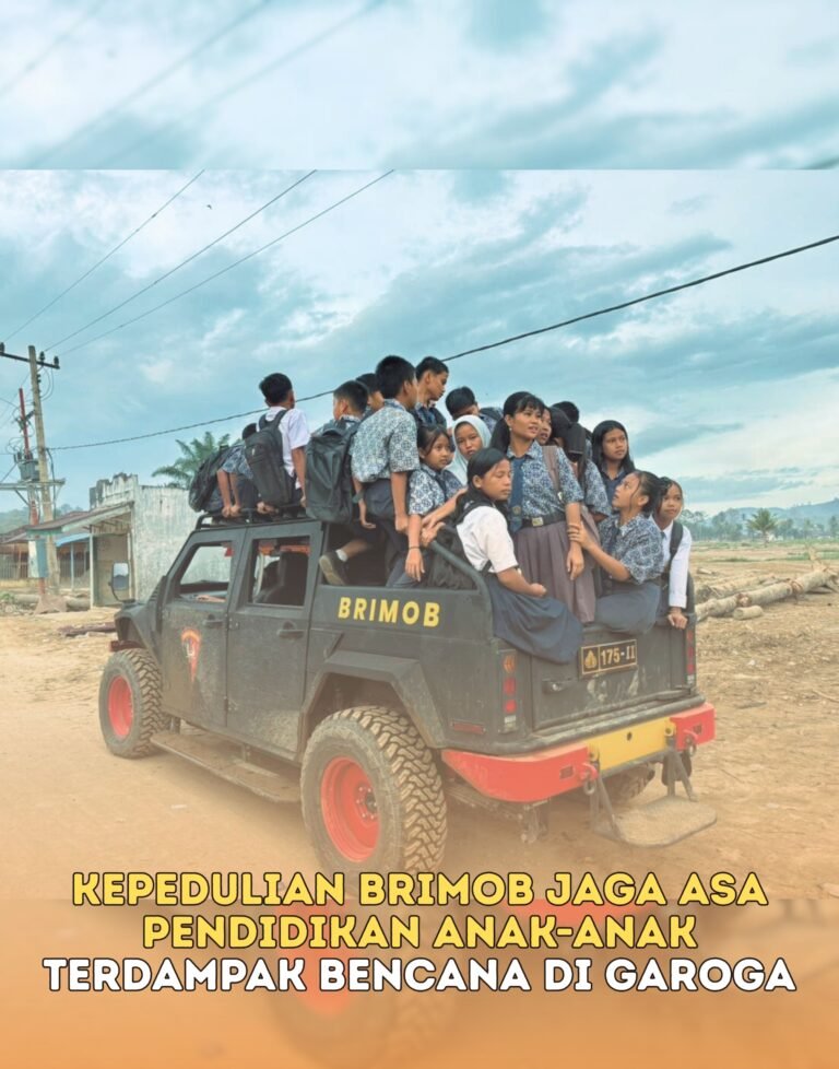 Kepedulian Brimob Jaga Asa Pendidikan Anak-anak Terdampak Bencana di Garoga