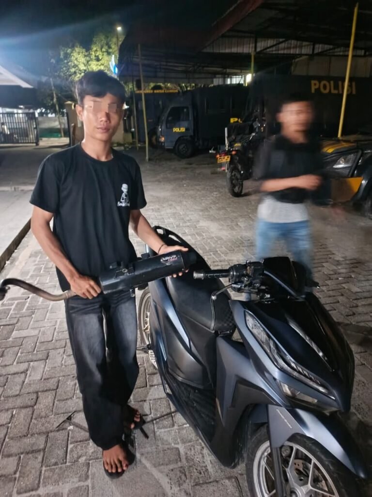 Timus Dayok Mirah Polres Pematang Siantar Amankan Enam Sepeda Motor Knalpot Brong