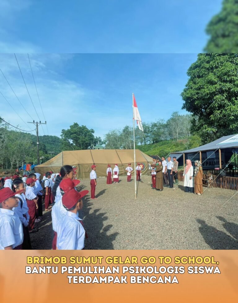 Brimob Sumut Gelar Go To School, Bantu Pemulihan Psikologis Siswa Terdampak Bencana