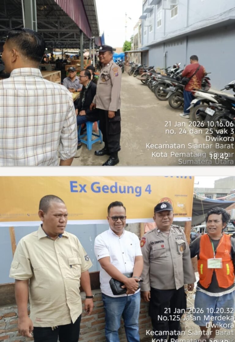 Polsek Siantar Barat Dampingi PD PHJ Sosialisasi Cara Pembayaran Distribusi Melalui QRIS