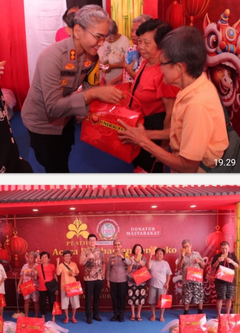 Sambut Imlek Tahun 2026, Kapolres Pematang Siantar Hadiri Pemberian Bansos Kepada Warga Kurang Mampu