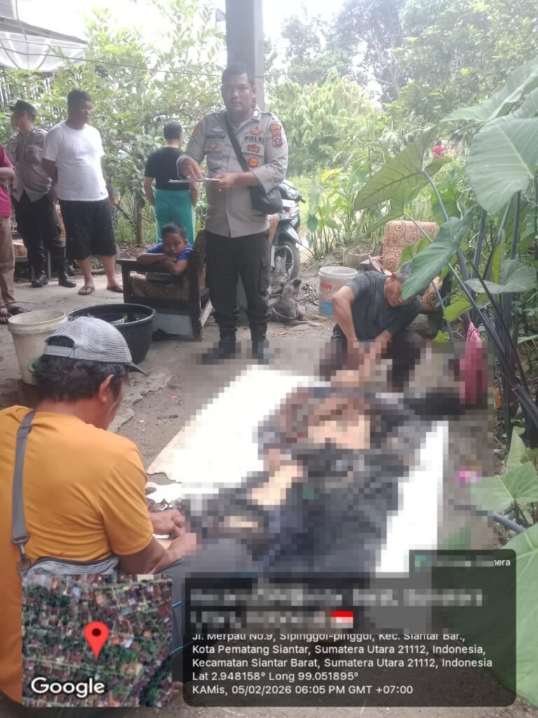 Polsek Siantar Barat Cek TKP Temuan Mayat di Jalan Enggang