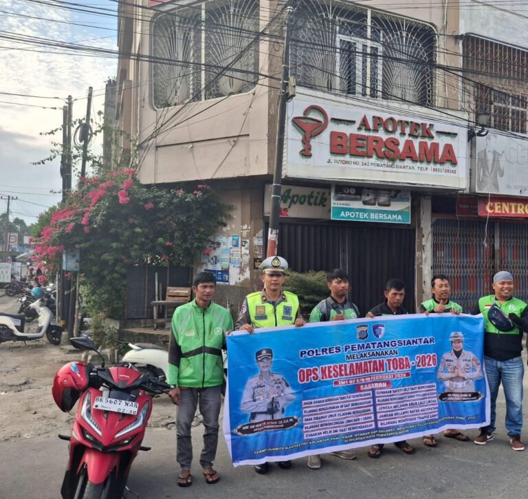 Ops Keselamatan Toba 2026, Polres Pematang Siantar Gencarkan Sosialisasi