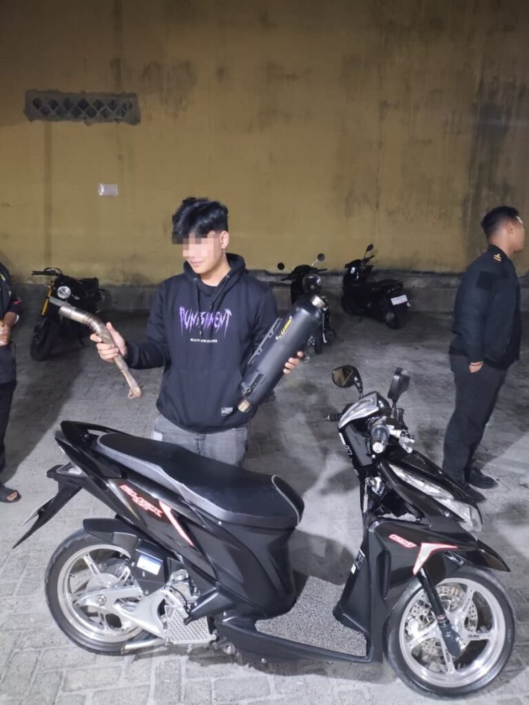 Cegah Balap Liar, Timsus Dayok Mirah Polres Pematang Siantar Amankan Empat Sepeda Motor Knalpot Brong