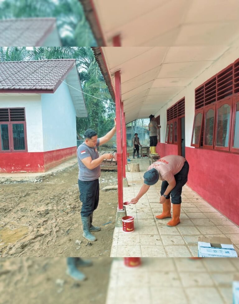 Brimob Polda Sumut Renovasi SD di Desa Lopian Tapteng, Pastikan Lingkungan Belajar Nyaman