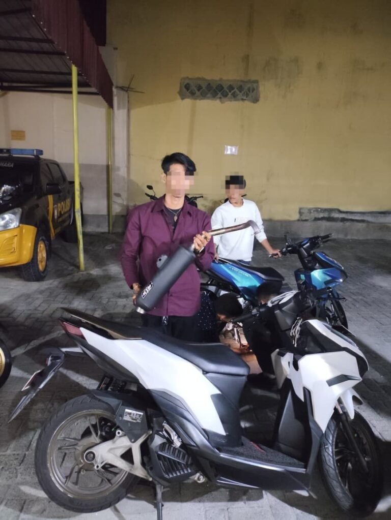 Tindakan Humanis, Timsus Dayok Mirah Polres Pematang Siantar Amankan Enam Sepeda Motor Knalpot Brong