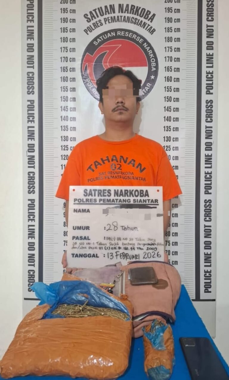 Sinergitas TNI Polri, Polres Pematang Siantar Bersama Korem 022/PT Ungkap Pemilik Ganja 1 Kg di Jalan Danau Singkarak