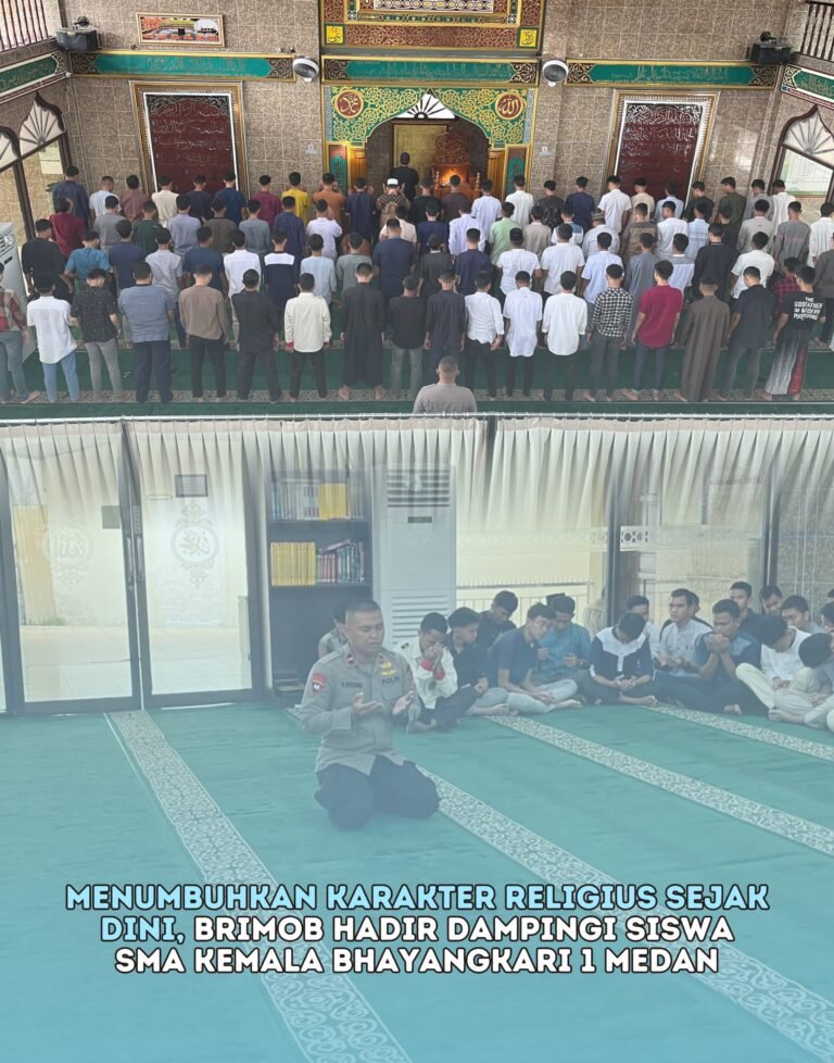 Menumbuhkan Karakter Religius Sejak Dini, Brimob Hadir Dampingi Siswa SMA Kemala Bhayangkari 1 Medan