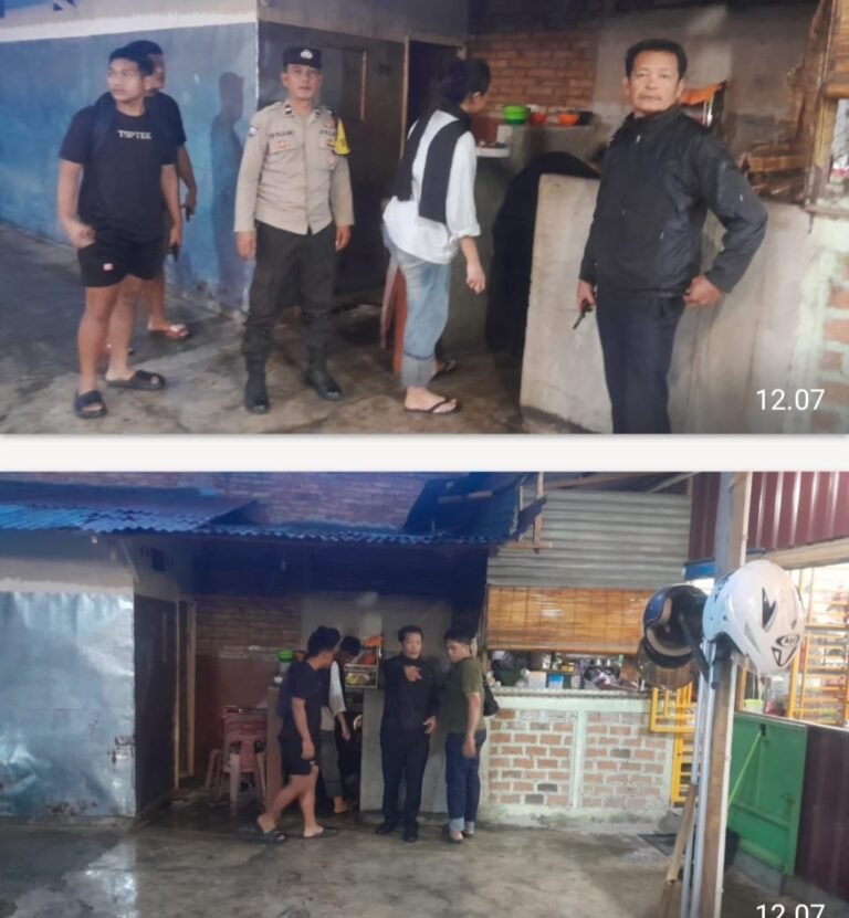 Polsek Siantar Selatan Respon Cepat Cek Laporan Kebakaran di Warkop Jalan Narumonda Atas