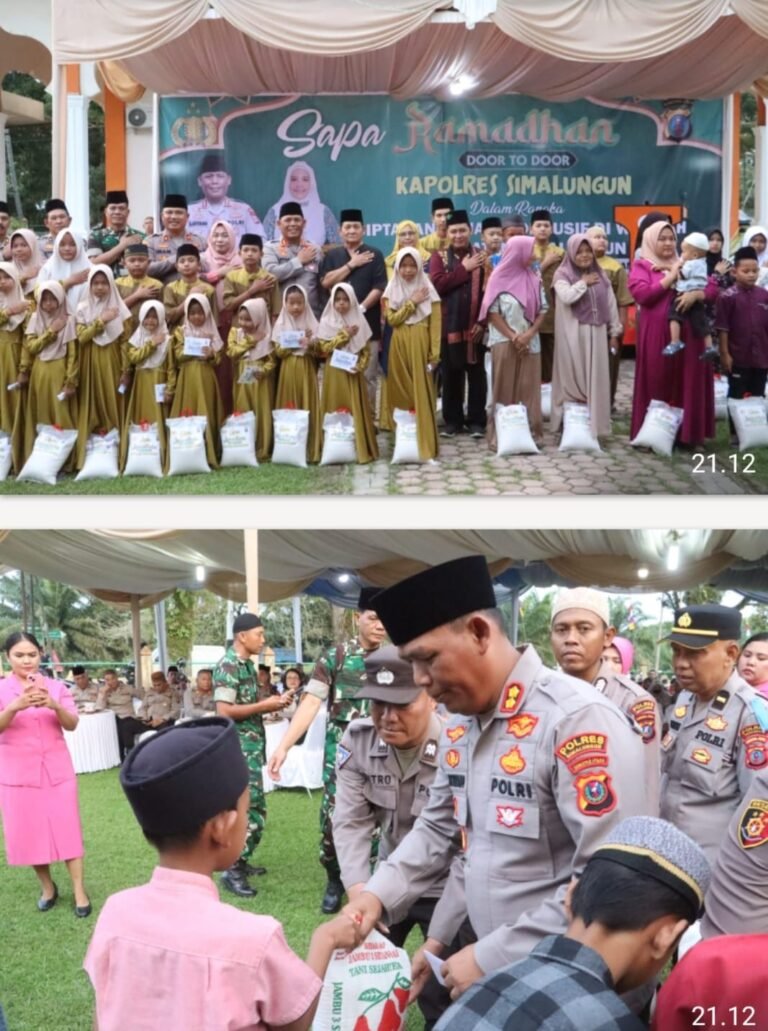 Kepedulian Kapolres Simalungun di Ramadhan Santuni Puluhan Anak Yatim Dan Dhuafa, Ajak Masyarakat Lindungi Generasi Dari Narkoba