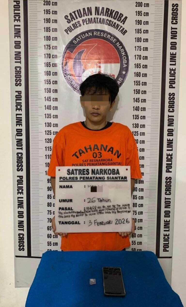Polres Pematang Siantar Tangkap Mantan Residivis Miliki Sabu di Jalan Laguboti