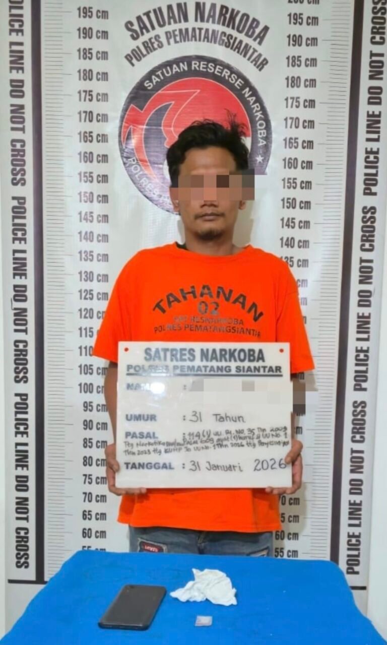 Sat Res Narkoba Polres Pematang Siantar Tangkap Lagi Seorang Residivis Miliki 1 Paket Sabu
