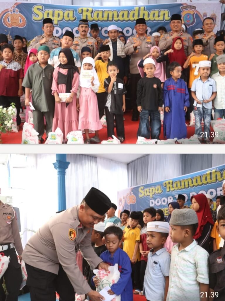 Kapolres Simalungun Turun Langsung Sapa Ramadan Door to Door, Sentuh Hati 50 Anak Yatim, Kapolres : Polri Akan Selalu Jadi Keluarga Kalian