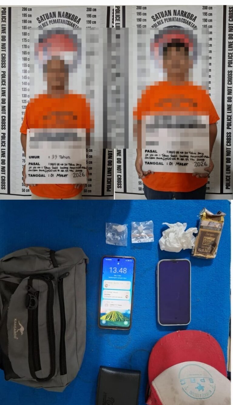 Sat Res Narkoba Polres Pematang Siantar Gagalkan Peredaran Narkoba di Jalan WR Supratman