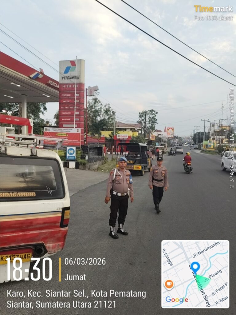 Antisipasi Gangguan Kamtibmas, Polsek Siantar Selatan Monitoring Pengisian BBM di SPBU