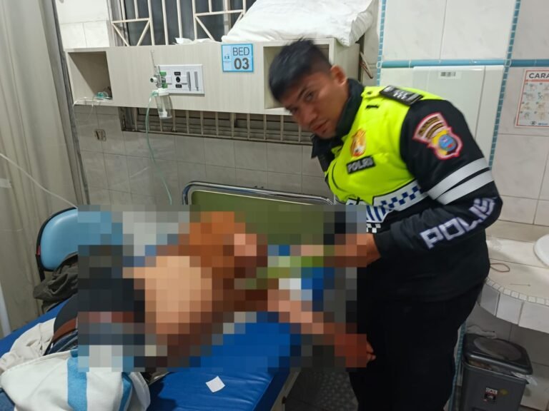 Polres Pematang Siantar Tinjut Laporan Call Center 110 Dengan Cek TKP Laka Lantas Disimpang Tanjung Pinggir