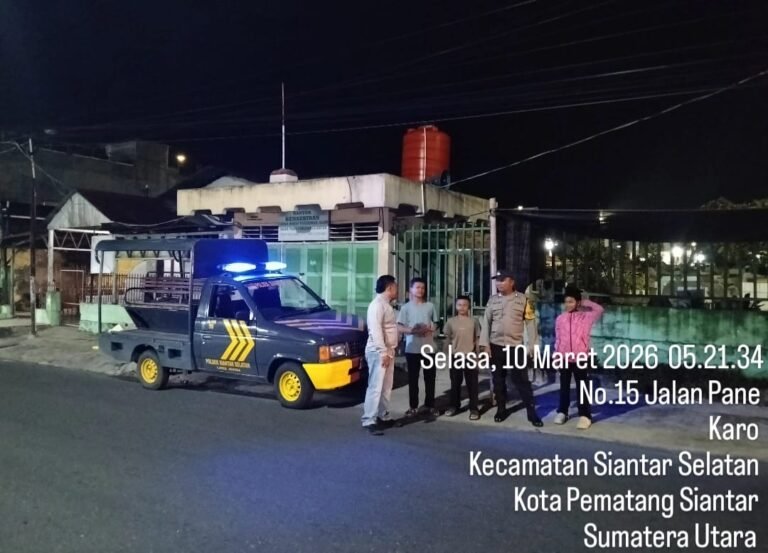 Antisipasi Guantibmas, Polsek Siantar Selatan Patroli Asmara Subuh