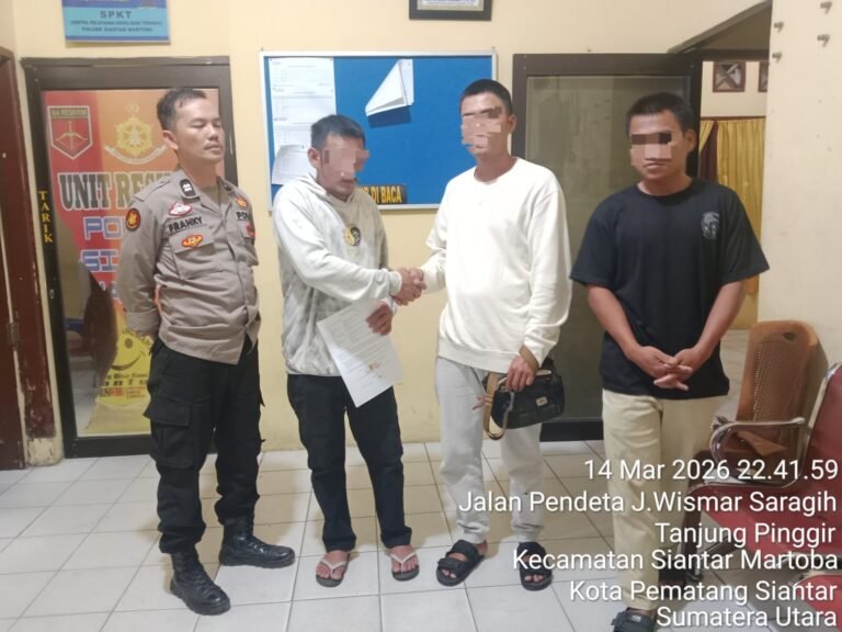 Diduga Selisih Paham, Polsek Siantar Martoba Selesaikan Perkelahian Abang Dan Adik Kandung