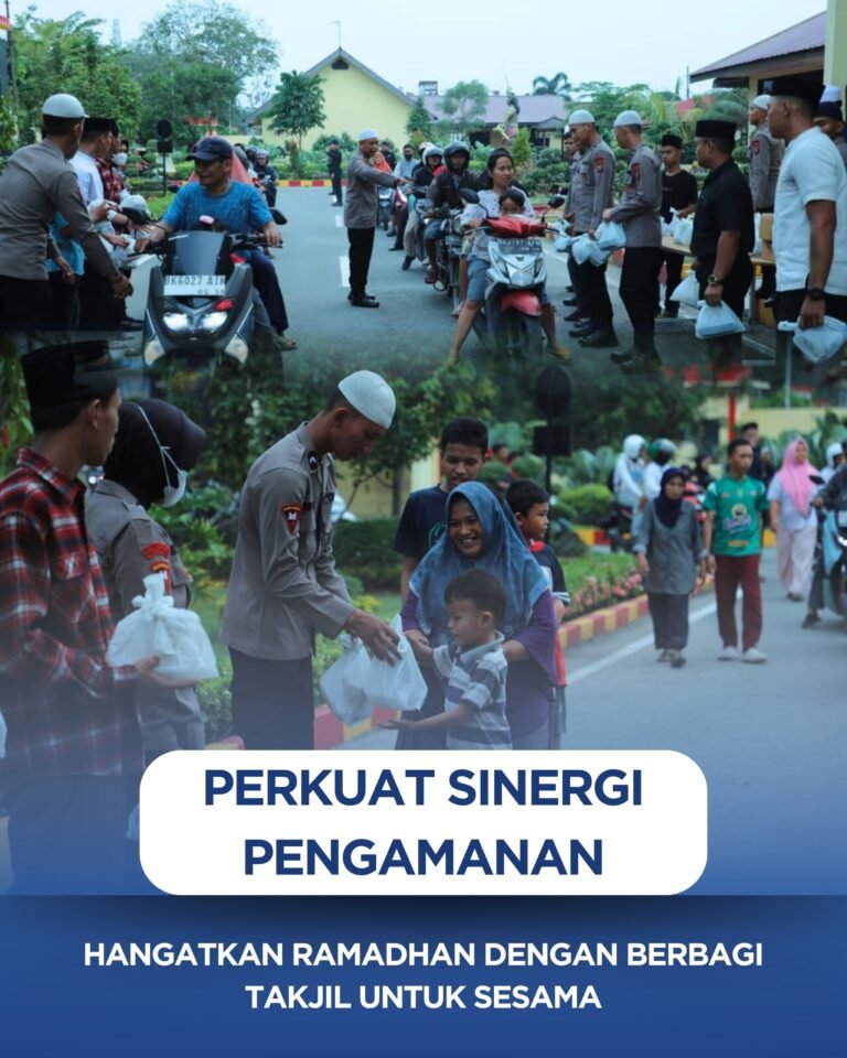 Aksi Humanis Brimob Sumut, Hangatkan Ramadhan Dengan Berbagi Takjil Untuk Sesama