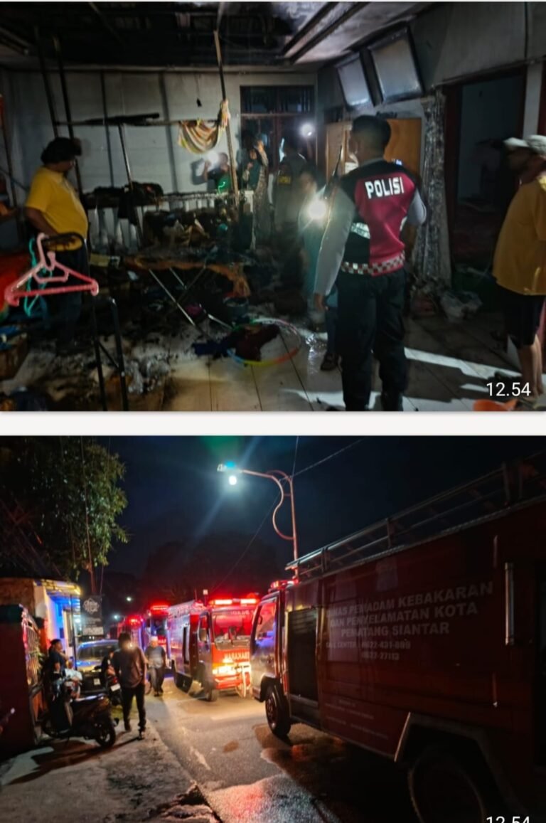 Kebakaran di Jalan Purba, Polres Pematang Siantar Respon Cepat Cek TKP