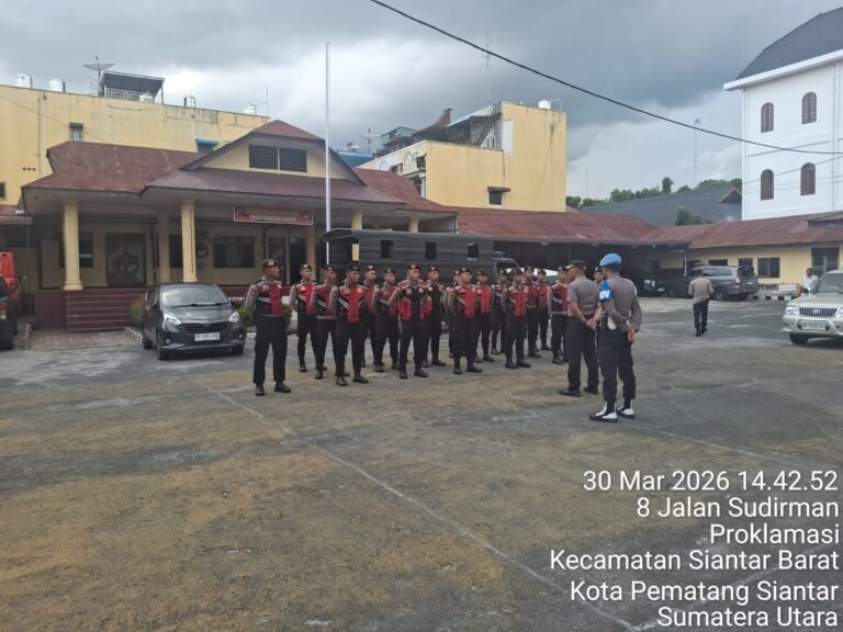Polres Pematang Siantar Gelar Pemberangkatan Personil BKO Dit Samapta Polda Sumut