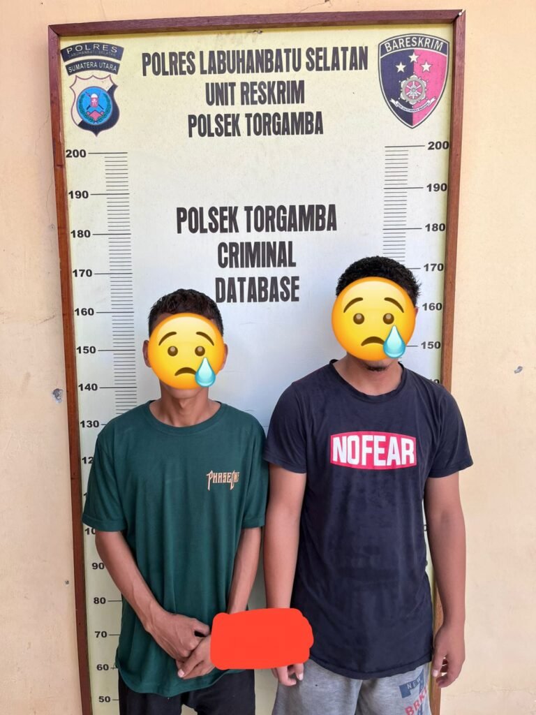 Polsek Torgamba Ungkap Pencurian di SPBU Pinang Awan, Dua Pelaku Diamankan Uang Rp20 Juta Milik Sopir Raib