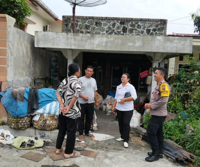 Bhabinkamtibmas Polsek Siantar Utara Sambangi Warga, Sampaikan Himbauan Waspada Kebakaran