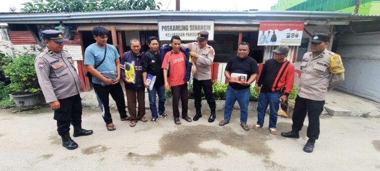 Polsek Siantar Timur Dan Petugas Pos Kamling Senangin Terima Kunjungn Kasat Binmas Polres Pematang Siantar