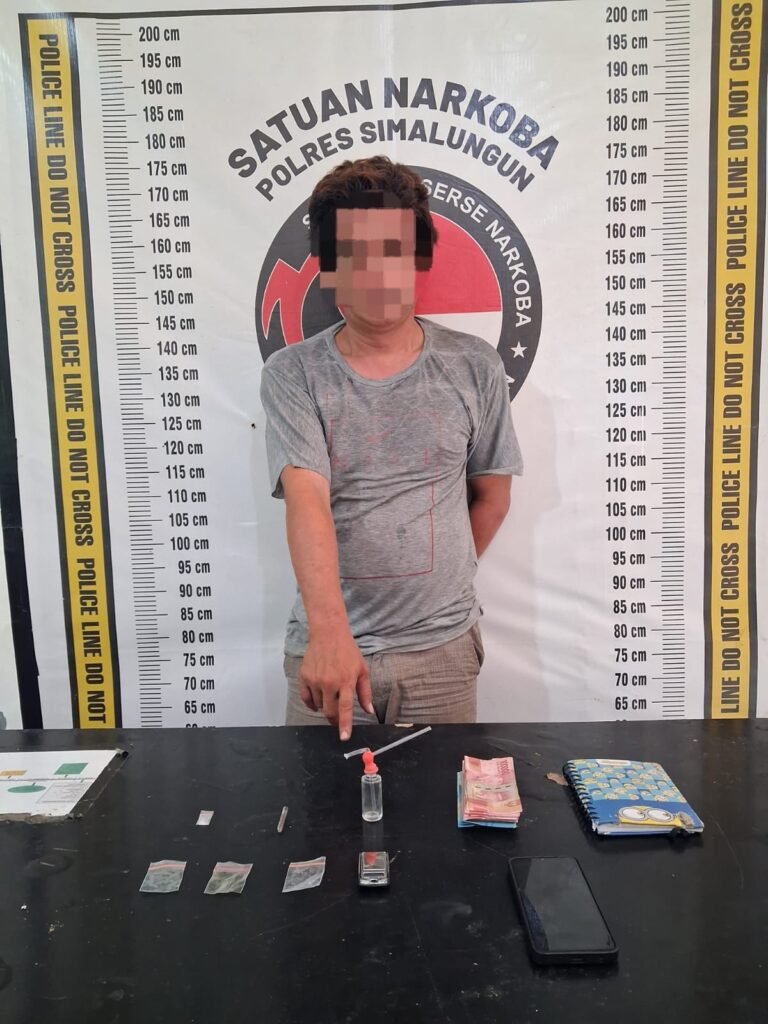 Polres Simalungun Gerebek Sarang Narkoba di Kampung Jawa, Along Tidak Berkutik Saat dibekuk