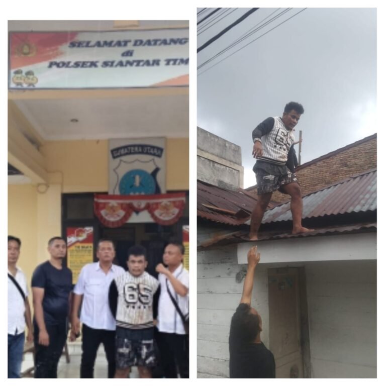 Maling Nekat Kabur Lewat Atap Seng Akhirnya Dibekuk Unit Reskrim Polsek Bangun