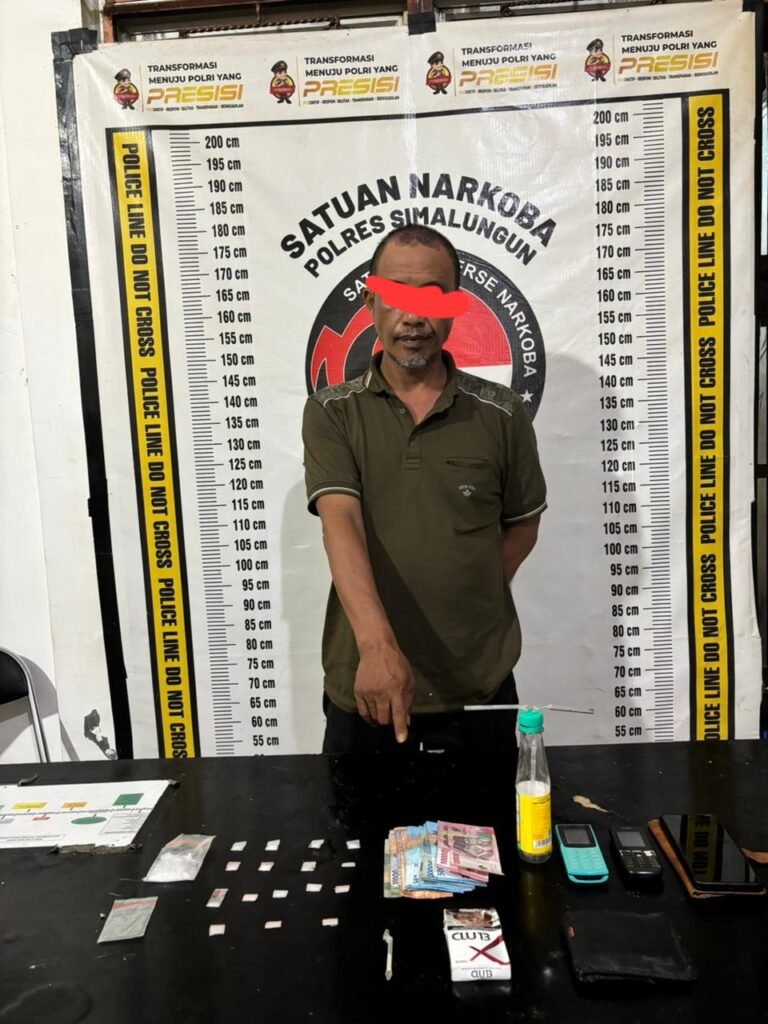 Sat Res Narkoba Polres Simalungun Ringkus Pengedar Sabu 13,34 Gram di Tapian Dolok Pada Malam Hari