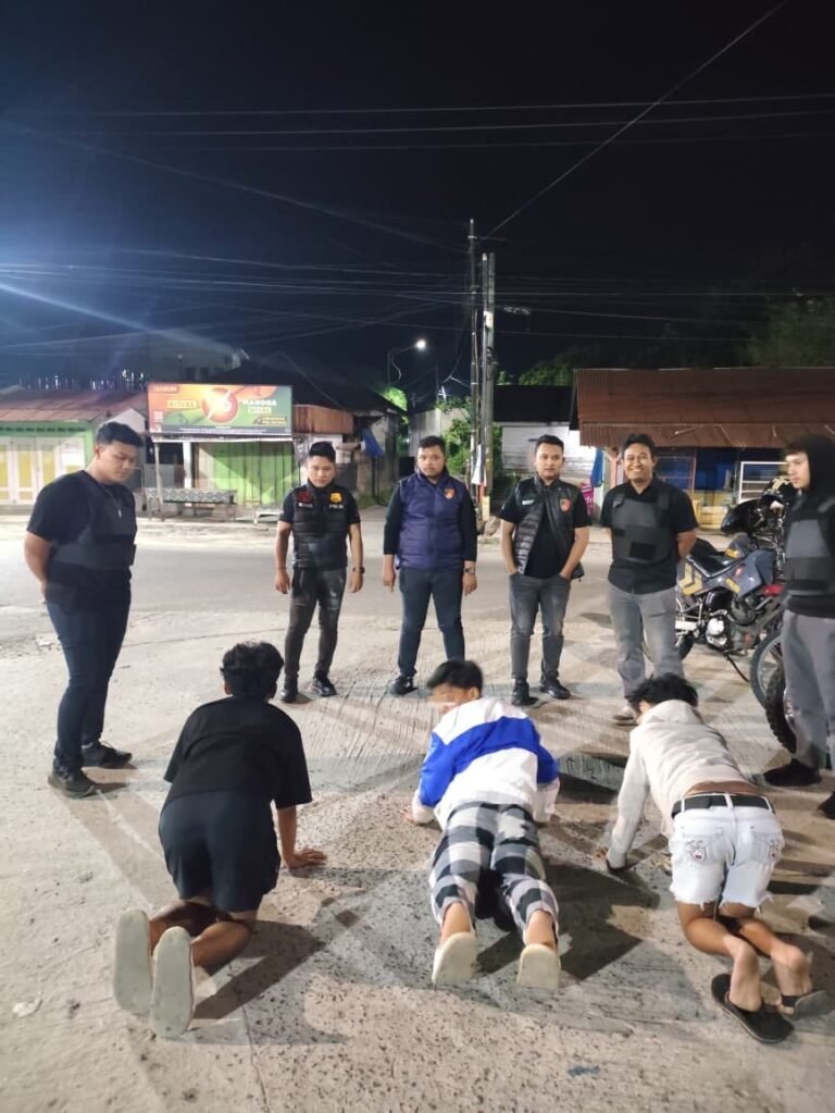Polres Pematang Siantar Patroli Rutin Hingga Subuh Dan Amankan Tiga Sepeda Motor Knalpot Brong