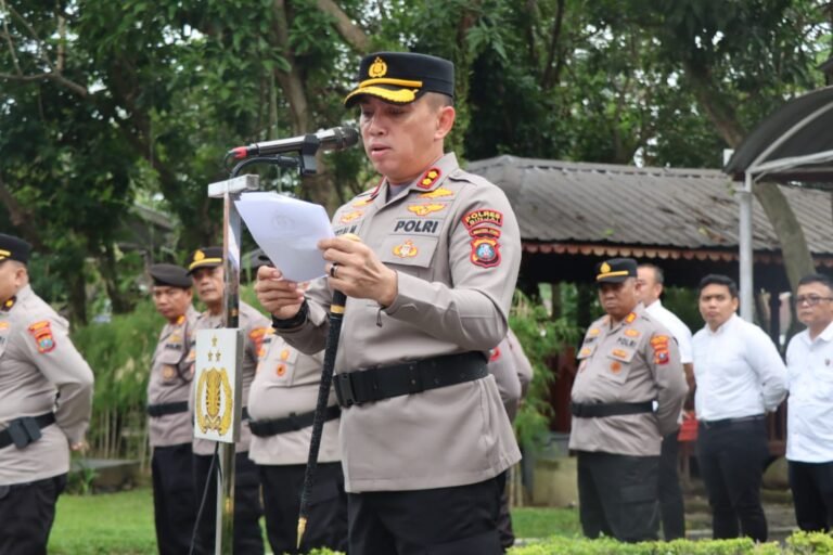 Kapolres Binjai Serah Terimakan Jabatan Kasat Binmas Dan Kapolsek Binjai Utara