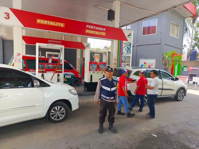 Antisipasi Guantibmas, Polsek Siantar Timur Monitoring Penyaluran BBM di SPBU