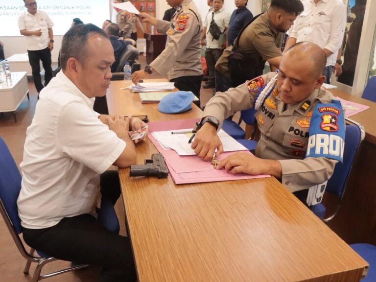 Waskat Penggunaan Senjata Api Dinas, Div Propam Polri Gelar Rik Senpi di Polres Binjai