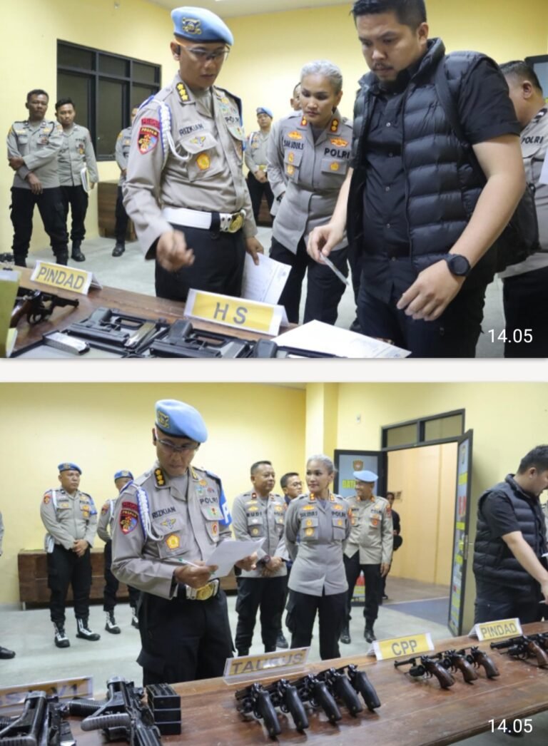 Kapolres Pematang Siantar Dampingi Divpropam Mabes Polri Cek Senpi Milik Dinas