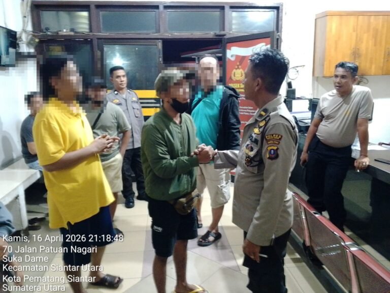Polsek Siantar Utara Respon Cepat Cek TKP Dan Mediasi Keributan di Jalan SM Raja