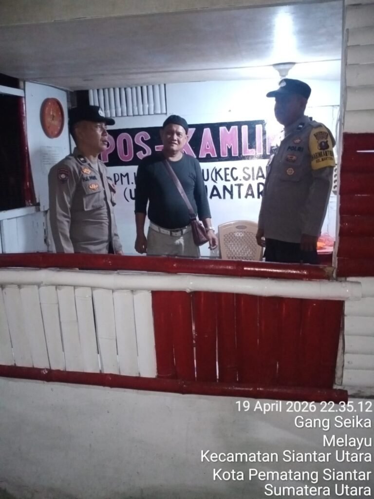 Polsek Siantar Utara Laksanakan SALING di Pos Kamling Jalan Tanah Jawa